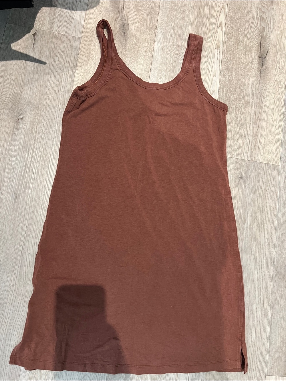 lululemon athletica Rust Brown Scoop Neck Tank Dress
